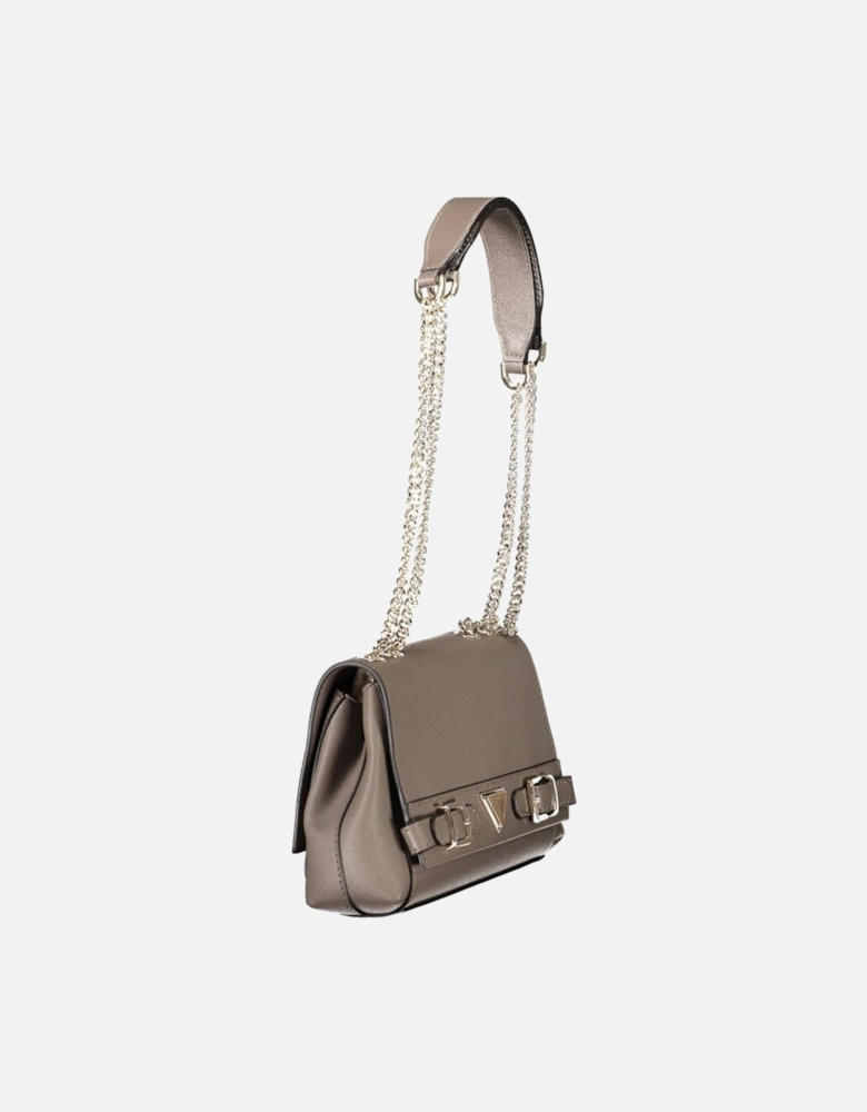 Eco Ali Bag with Chain Handles and Snap Closure Women - Brown Handbags