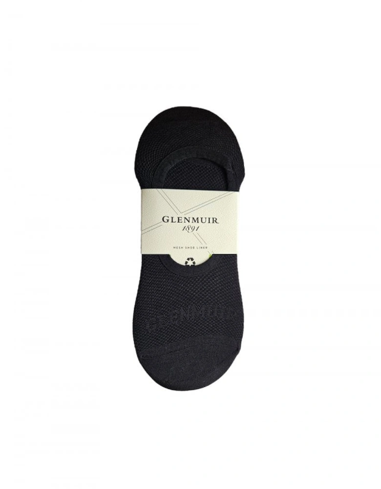 3pack No Show Liner Mesh Socks Black