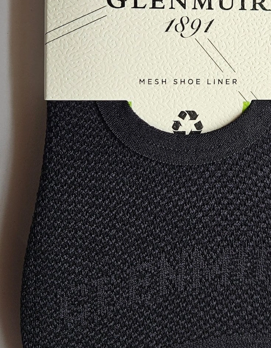 3pack No Show Liner Mesh Socks Black