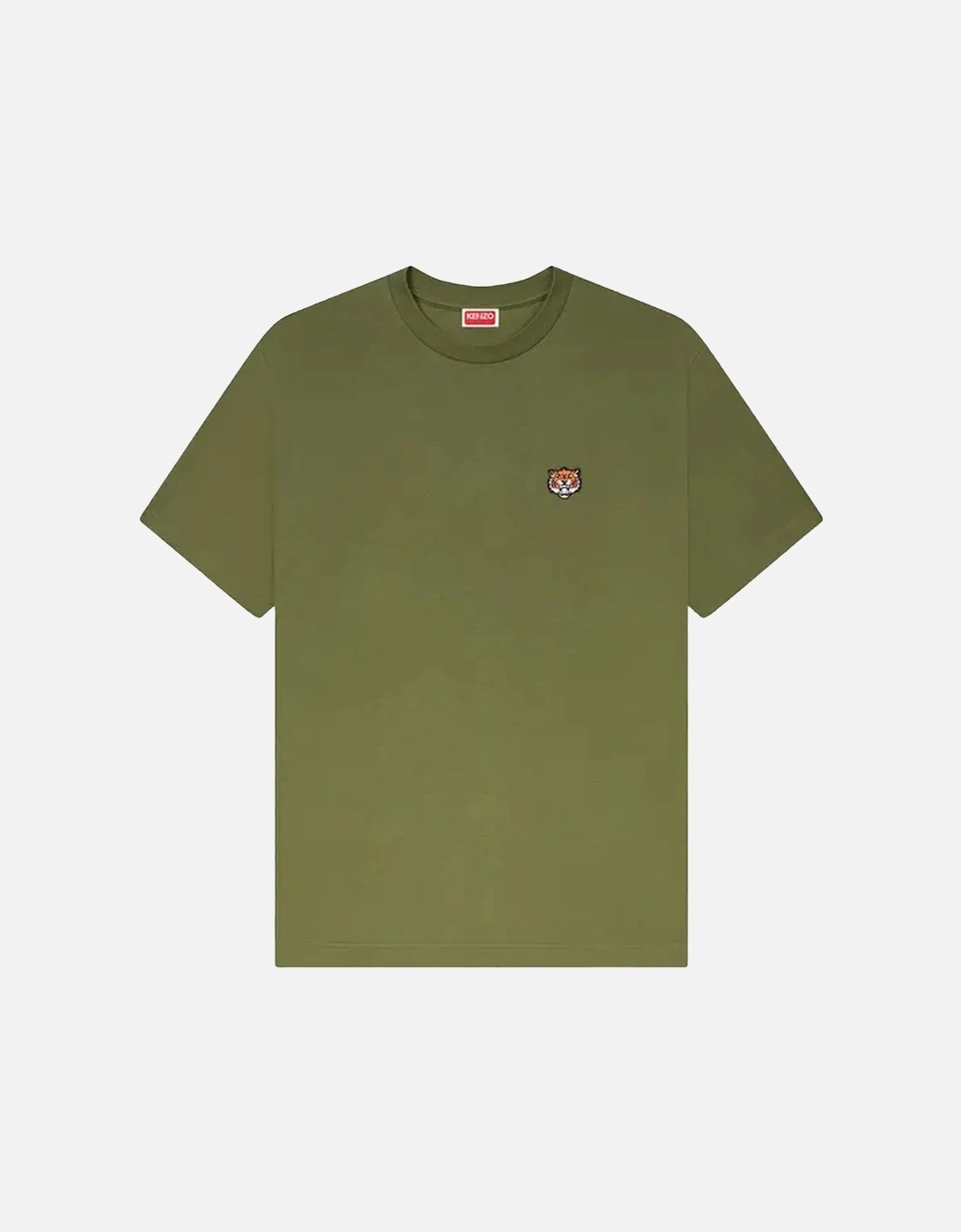 Happy Tiger Embroidered Classic T-shirt Green, 3 of 2
