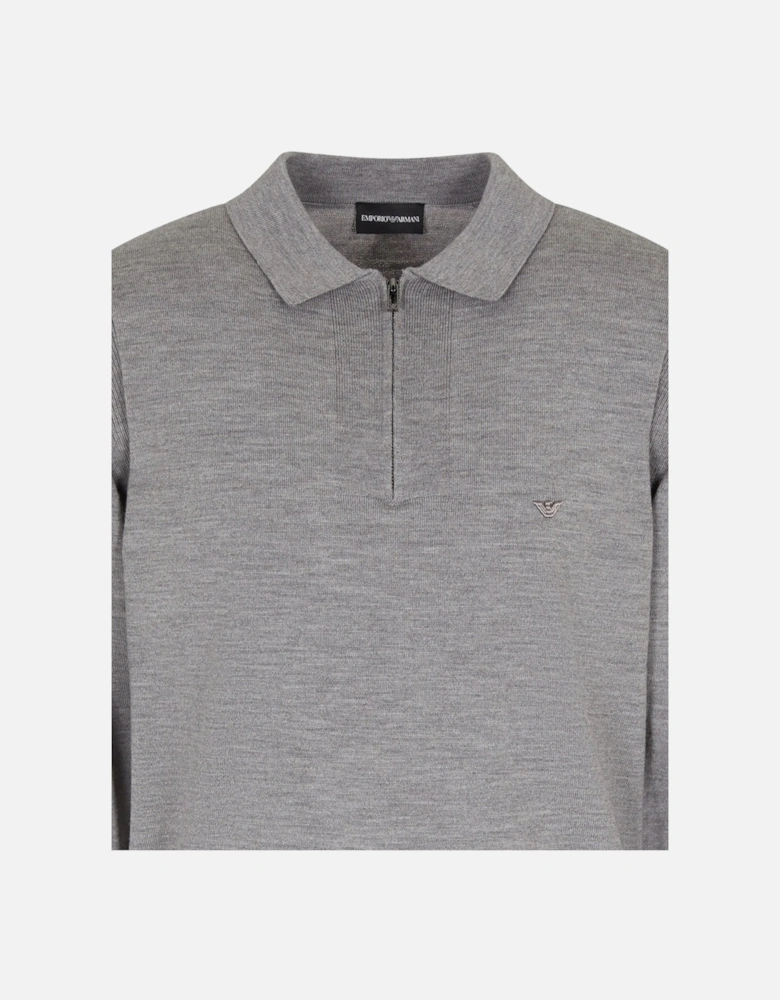 KNITTED ZIP POLO