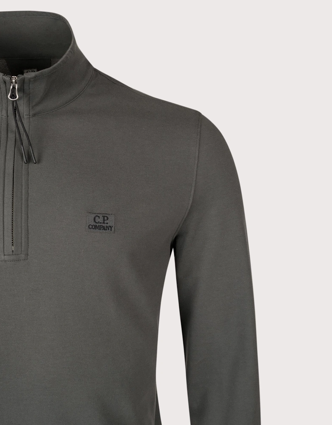Stretch Piqué Quarter Zip Polo Shirt
