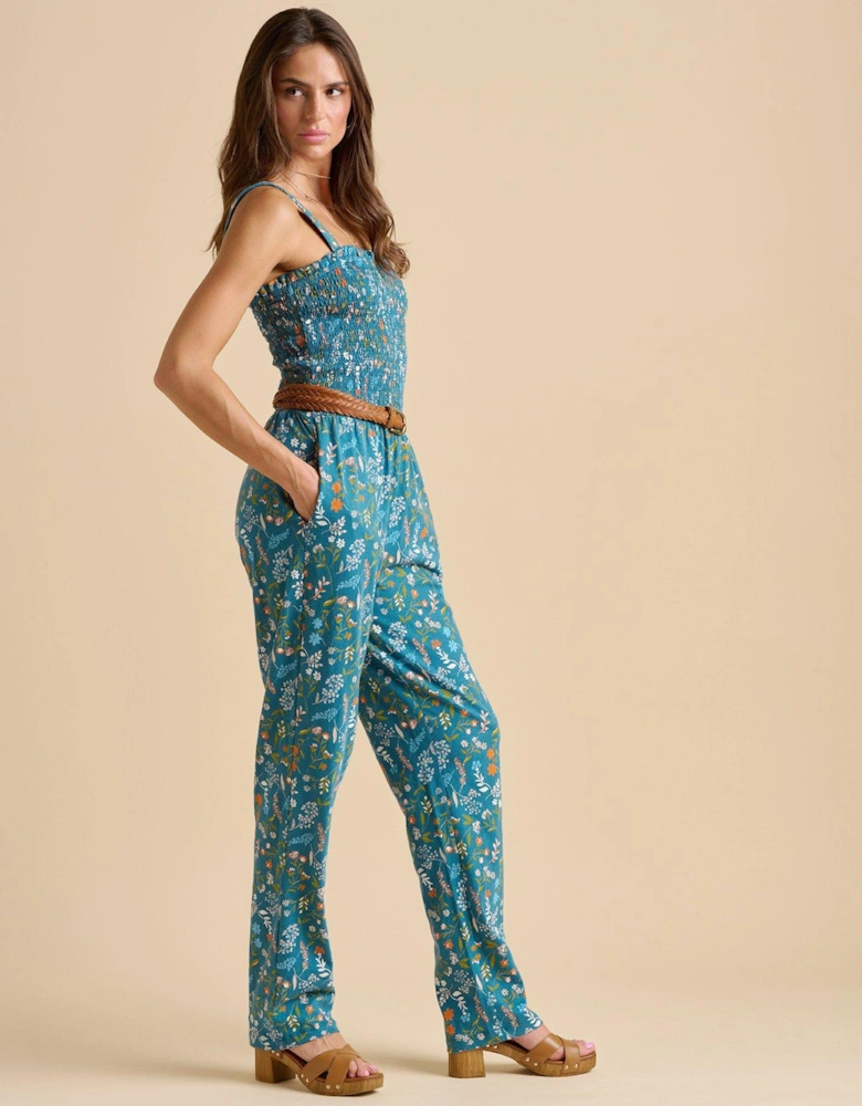 Teal Shoreline Meadow Jumpsuit