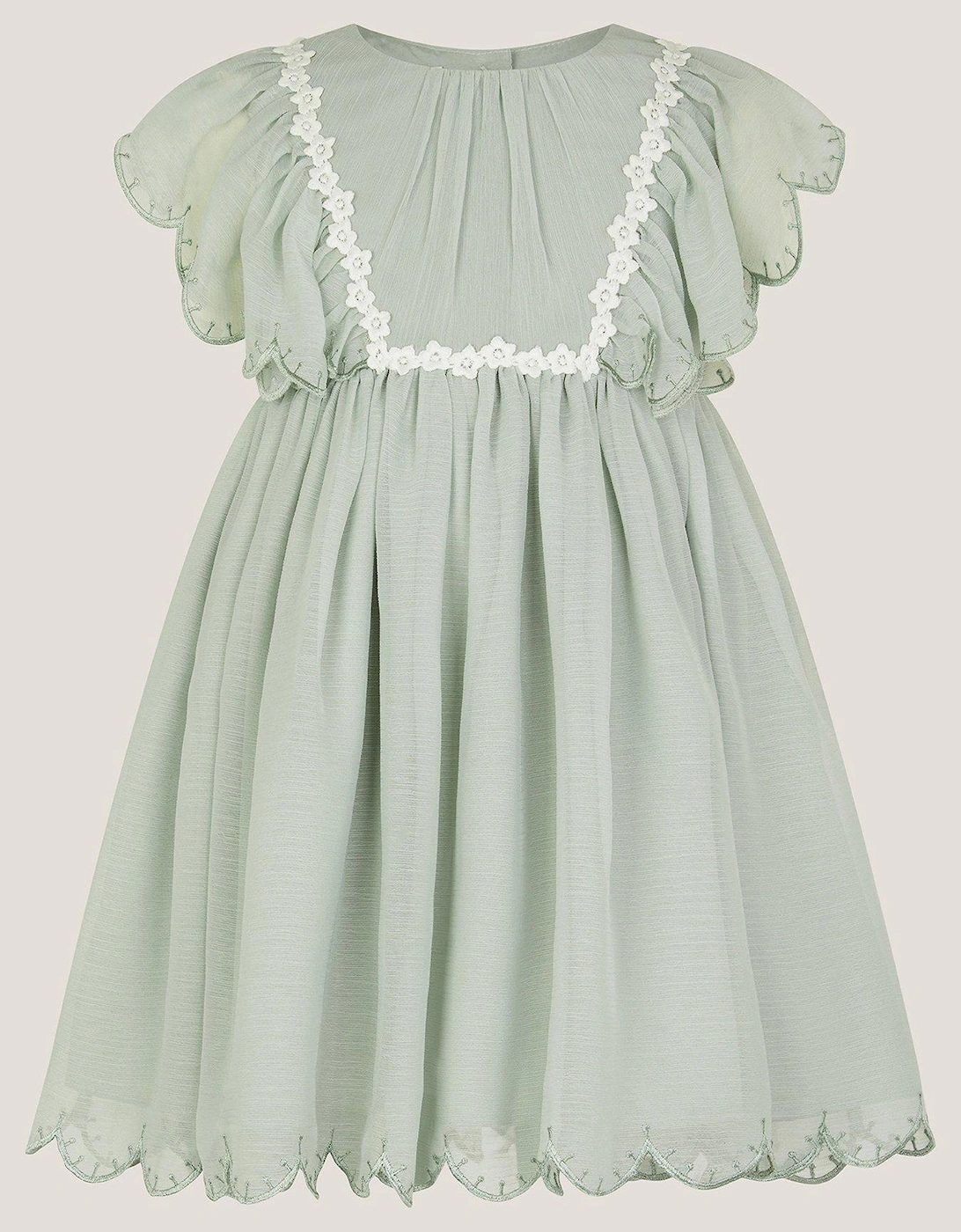 Baby Girls Summer Crochet Floaty Dress - Sage, 2 of 1
