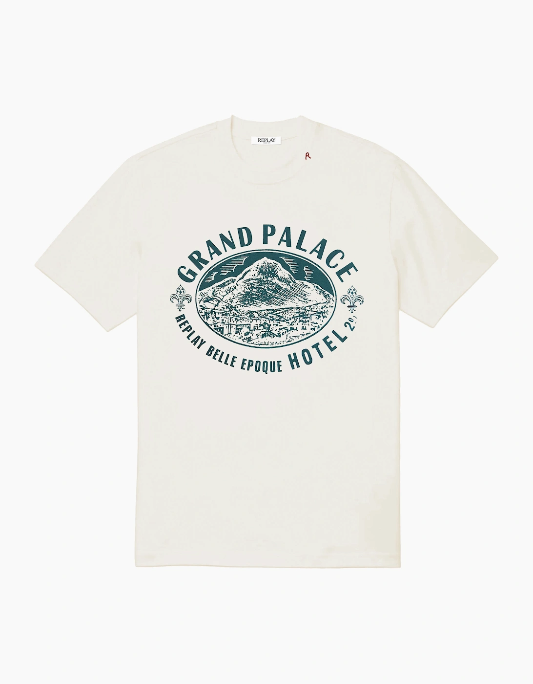 Replay Men's White Vintage T-Shirt  40 Large