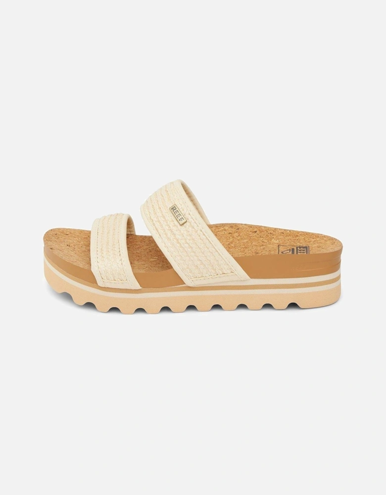 Cushion Vista Flatform Double Strap Sandal - White