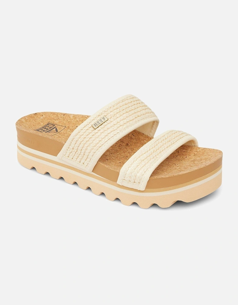 Cushion Vista Flatform Double Strap Sandal - White