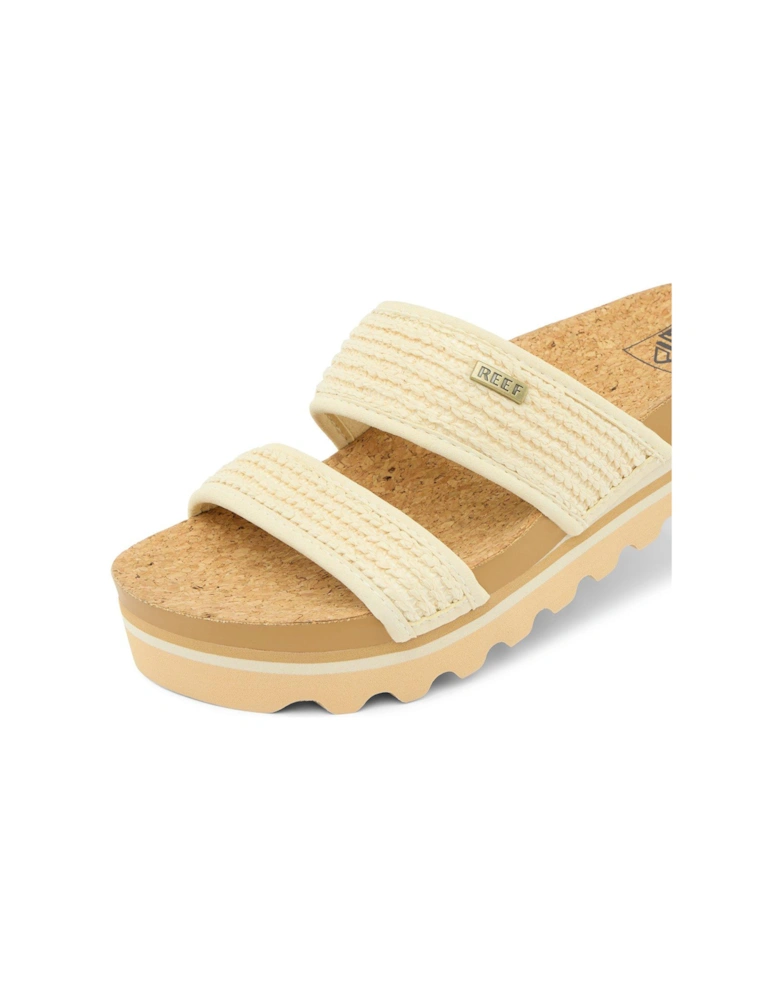 Cushion Vista Flatform Double Strap Sandal - White