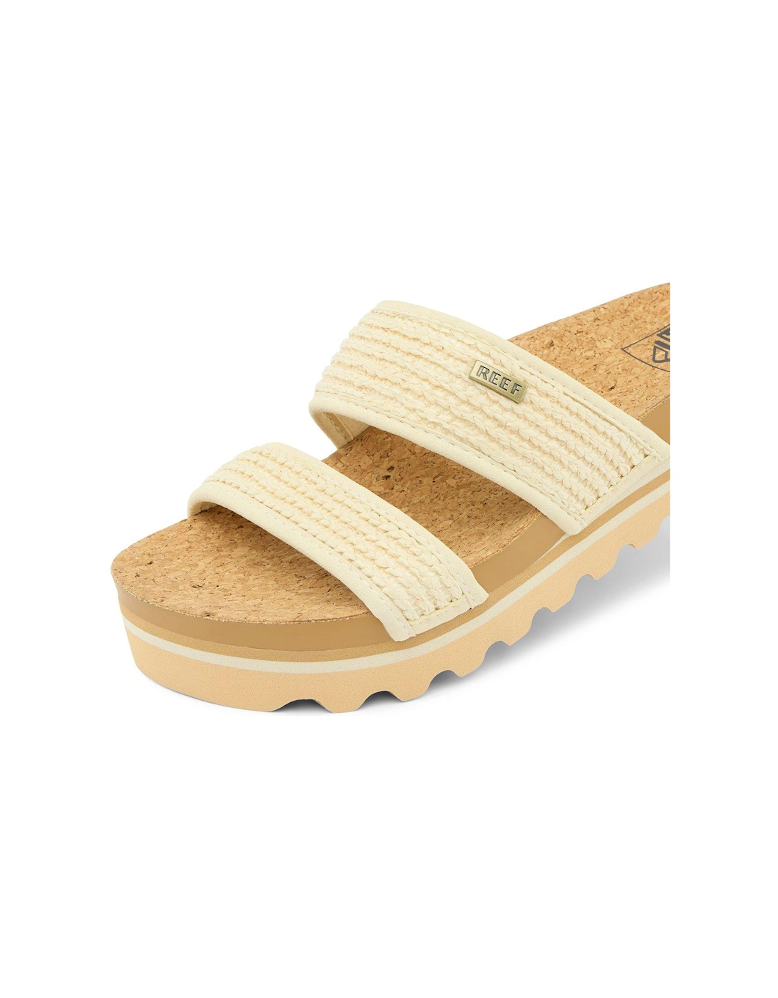 Cushion Vista Flatform Double Strap Sandal - White