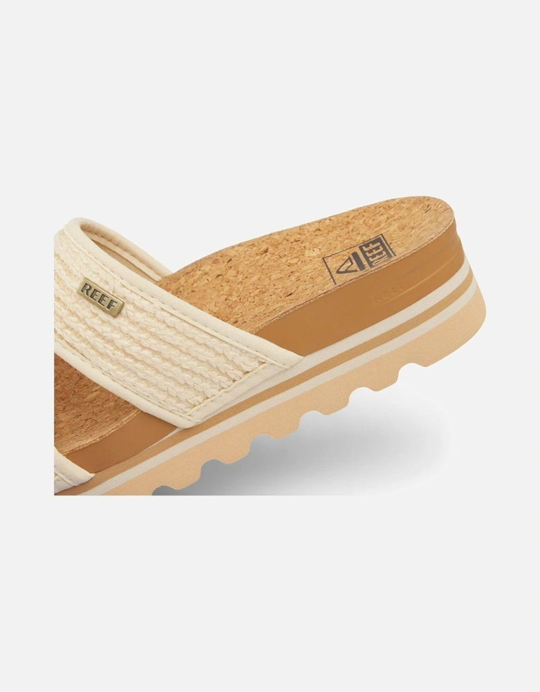 Cushion Vista Flatform Double Strap Sandal - White