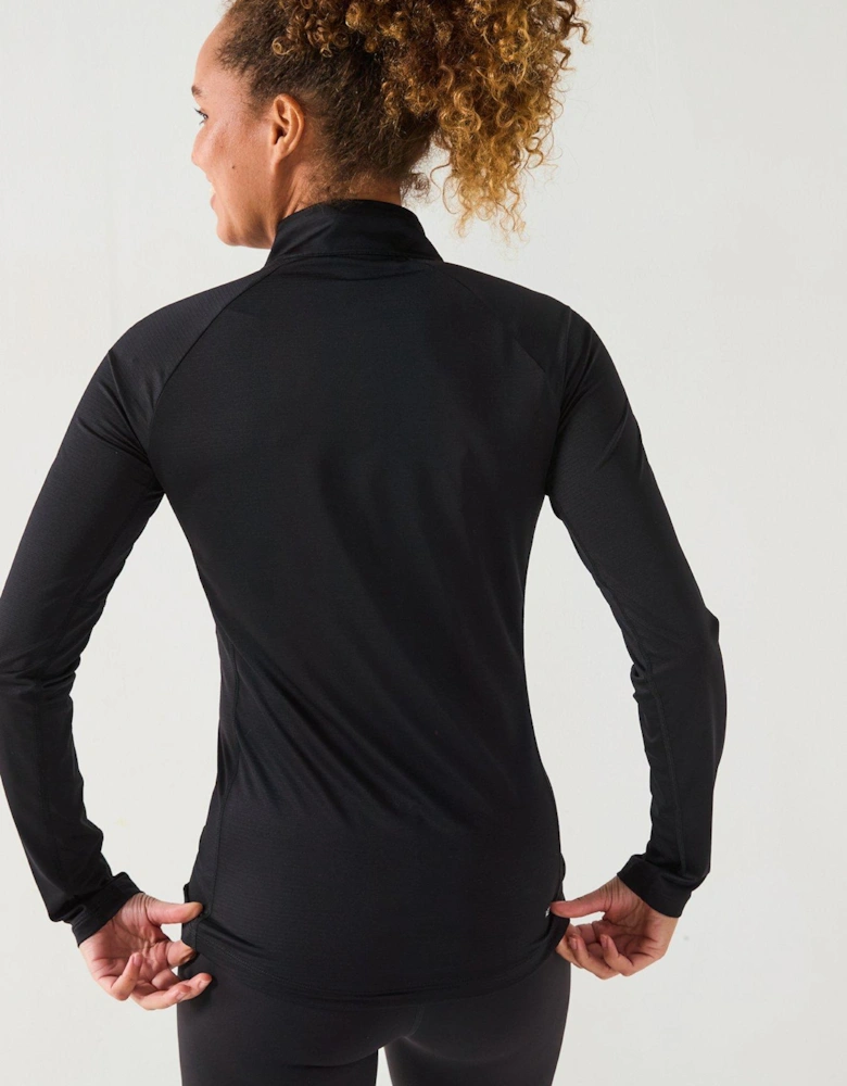 Women's Training Adapt 1/2 Zip Long Sleeve Top - White Reflective/Black