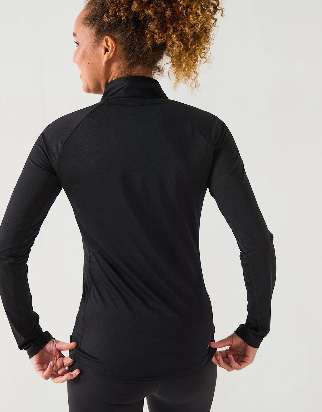 Women's Training Adapt 1/2 Zip Long Sleeve Top - White Reflective/Black