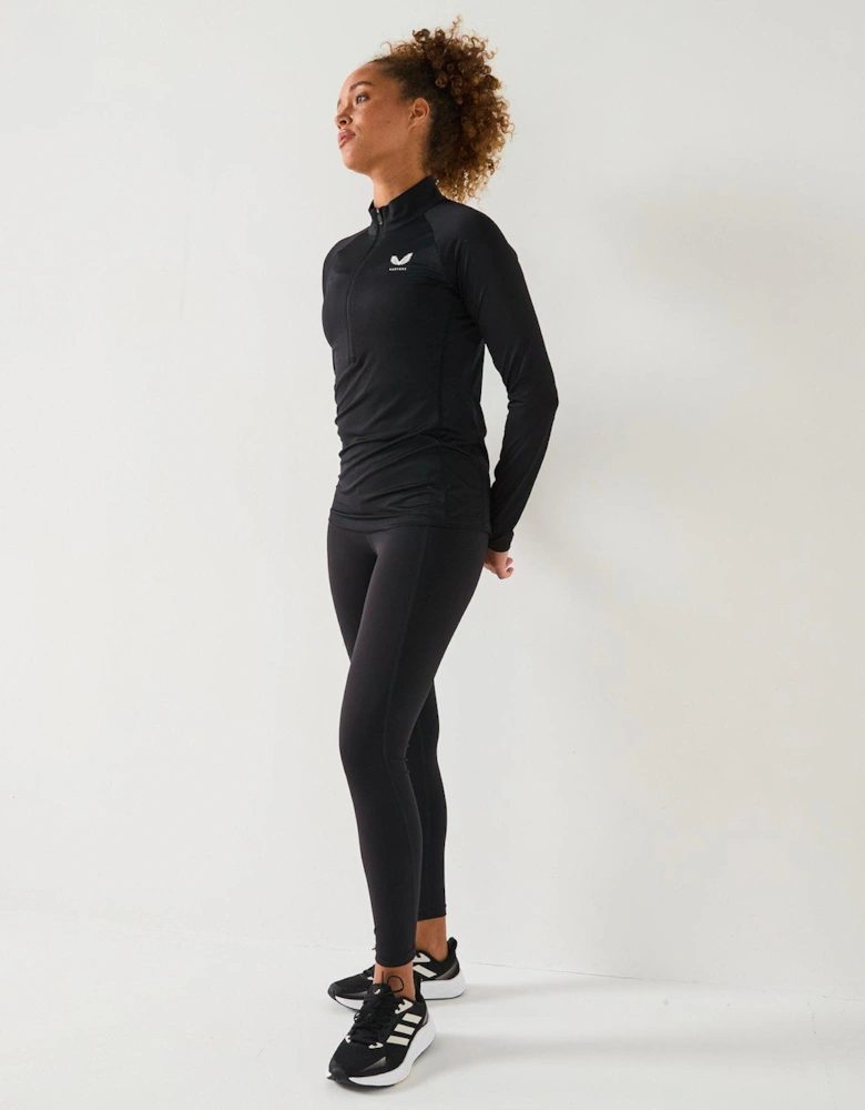 Women's Training Adapt 1/2 Zip Long Sleeve Top - White Reflective/Black