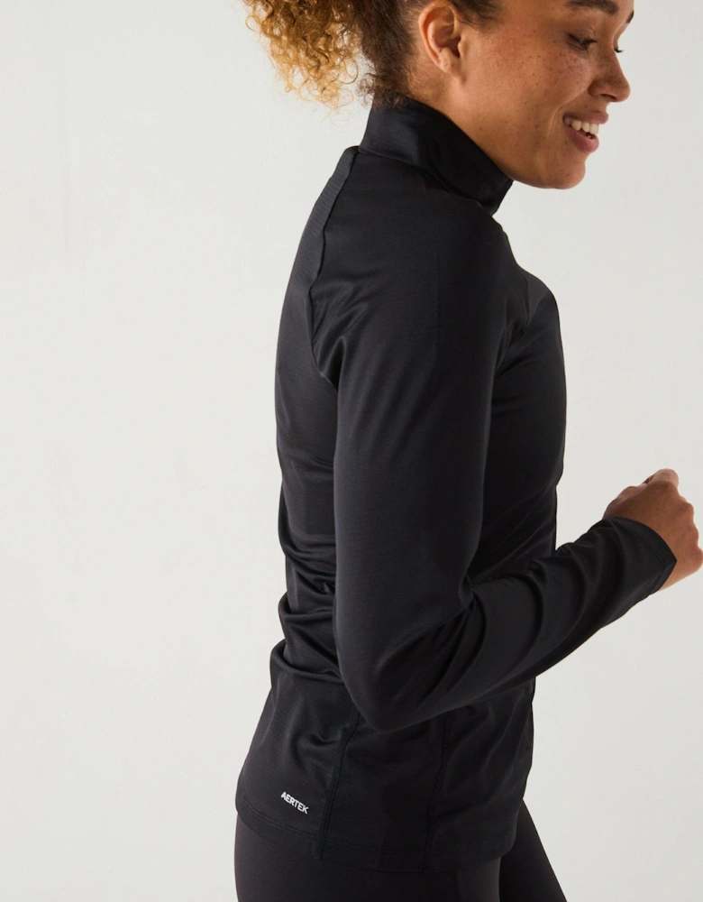 Women's Training Adapt 1/2 Zip Long Sleeve Top - White Reflective/Black