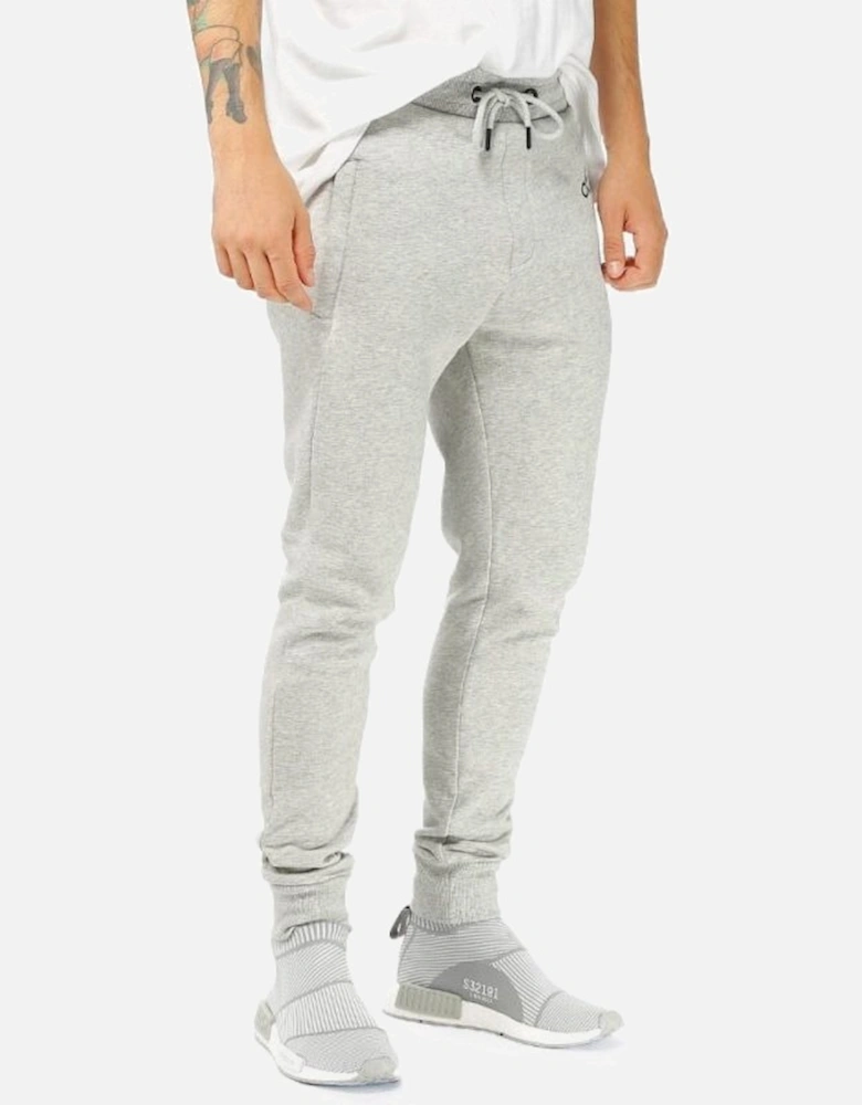 Mens Fleece Jogging Bottom Zipped Pockets Tapered Leg Gym Joggers