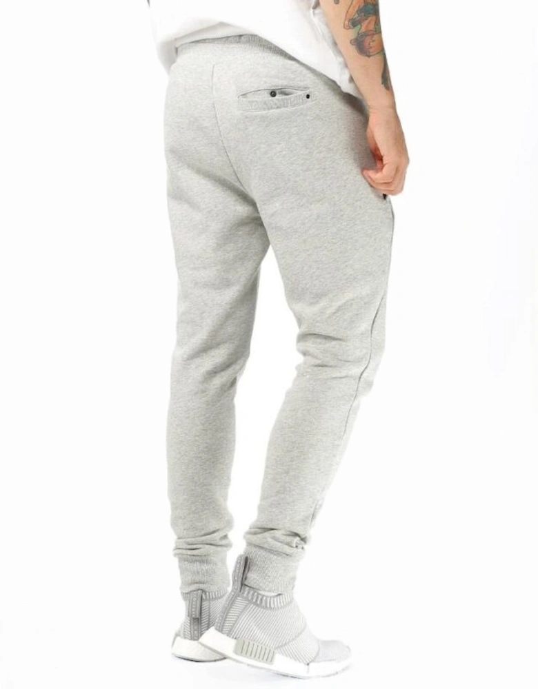 Mens Fleece Jogging Bottom Zipped Pockets Tapered Leg Gym Joggers