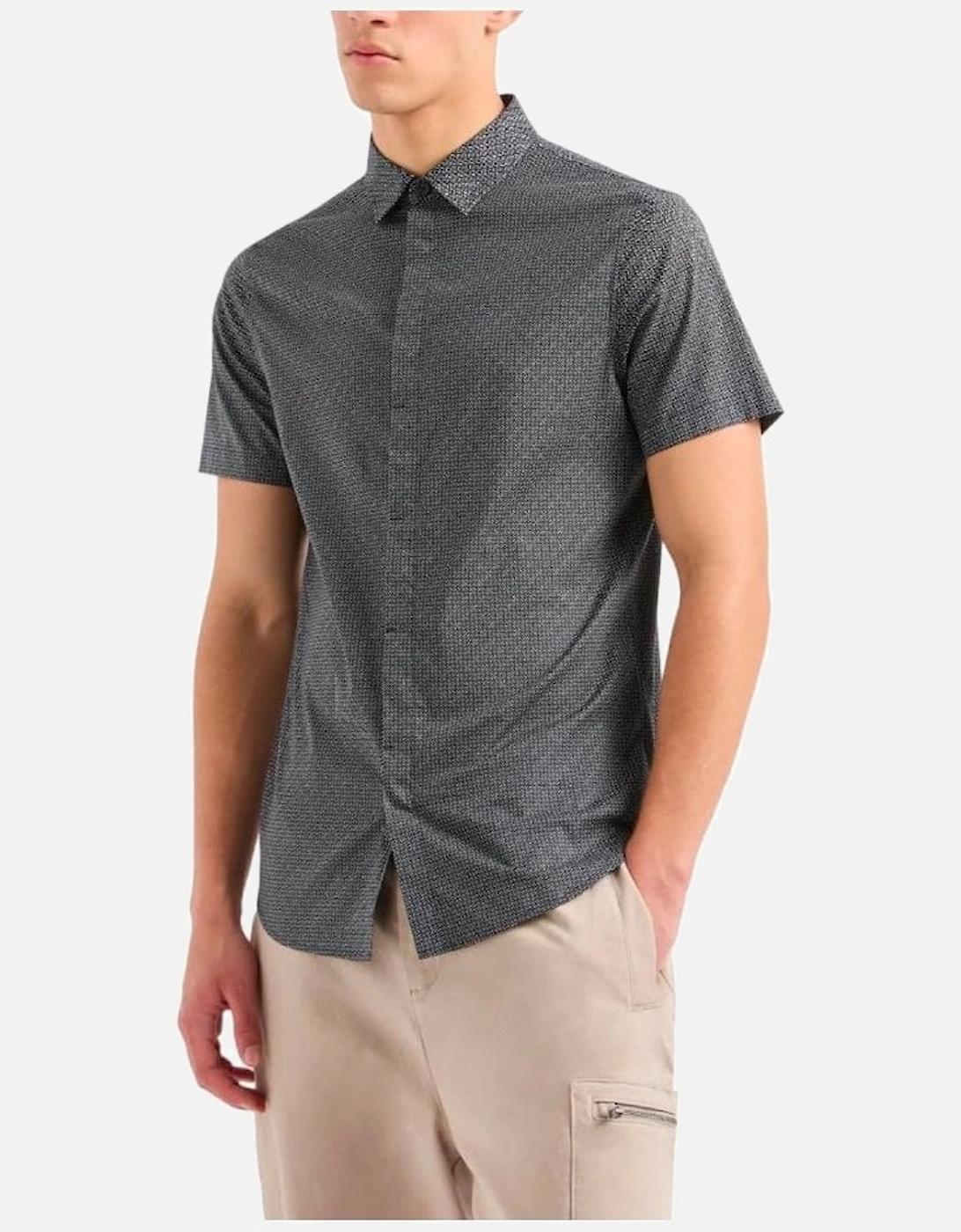Armani Exchange Men's Blue Classic Shirt Navy - : 38/Regular M