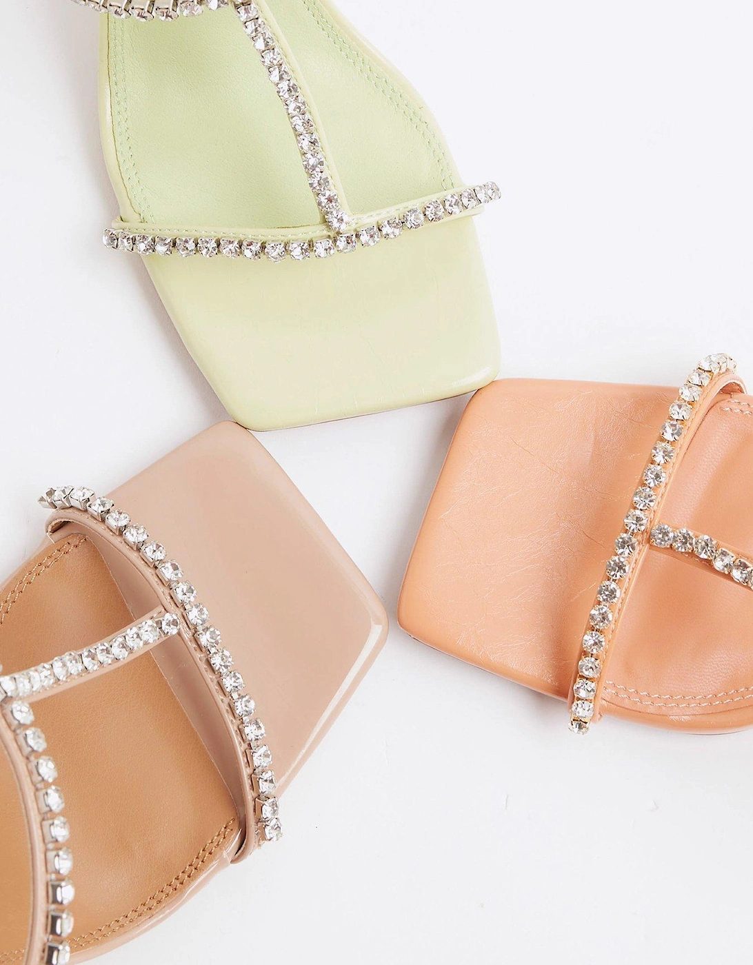 Diamante T Bar Heel - Light Pink