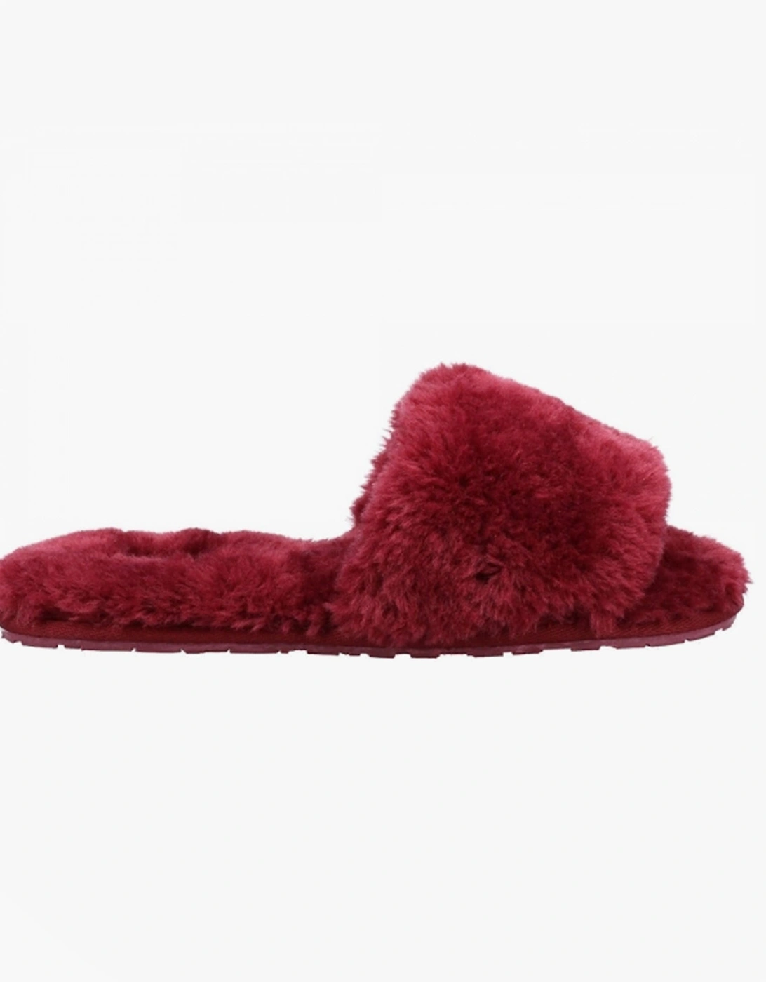 PRUE Womens Faux Fur Slippers Bordeaux, 5 of 4