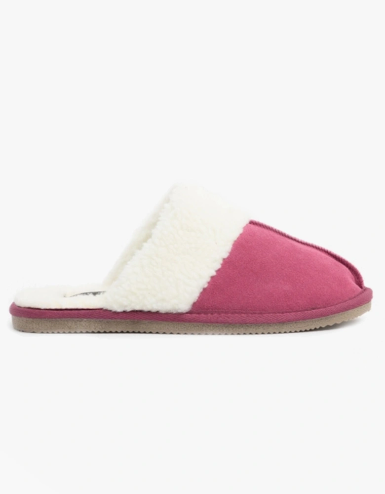 ARIANNA Womens Suede Mule Slippers Pink