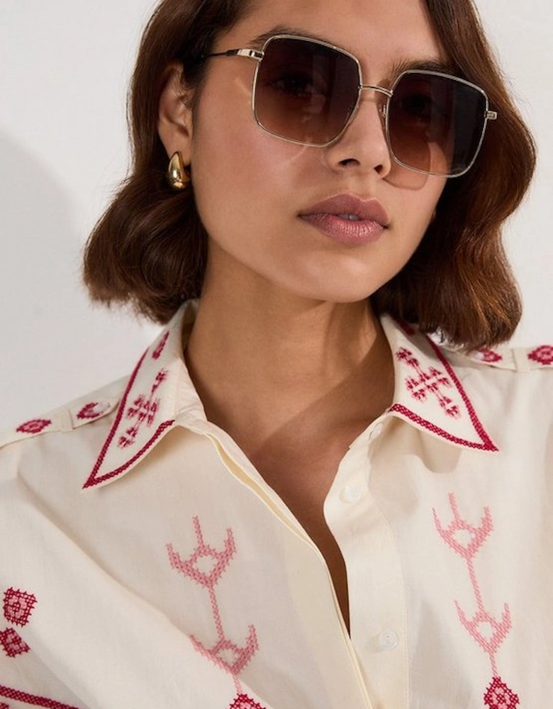 Cotton Embroidered Woven Playsuit