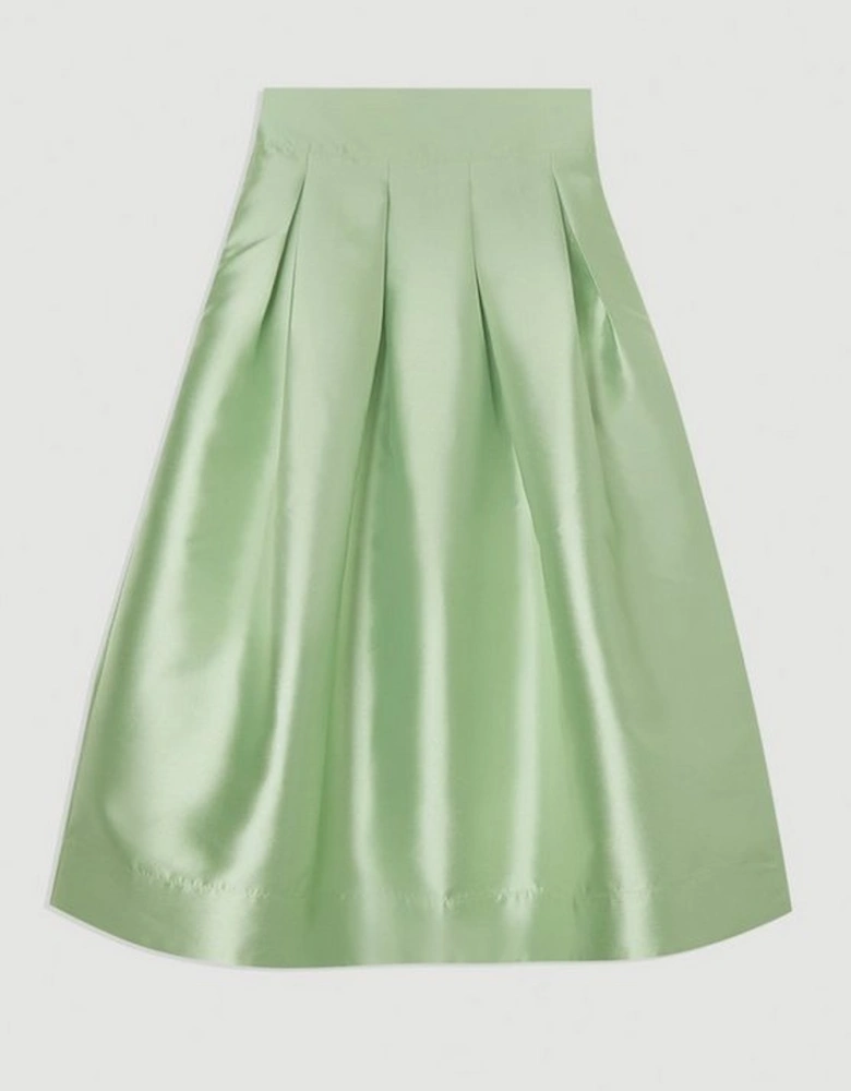 Twill Woven Prom Maxi Skirt