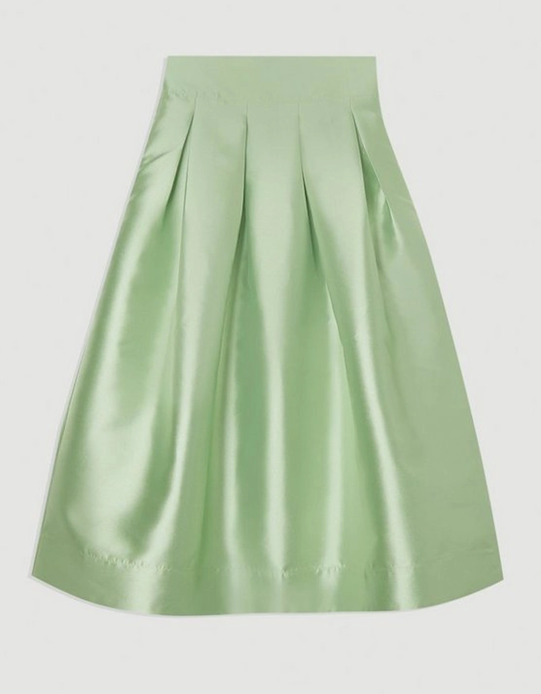 Twill Woven Prom Maxi Skirt