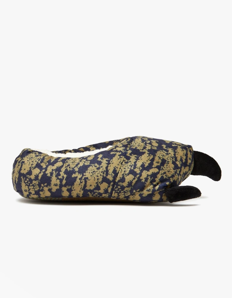 CLAWSOME Boys Novelty Slippers Medium Khaki