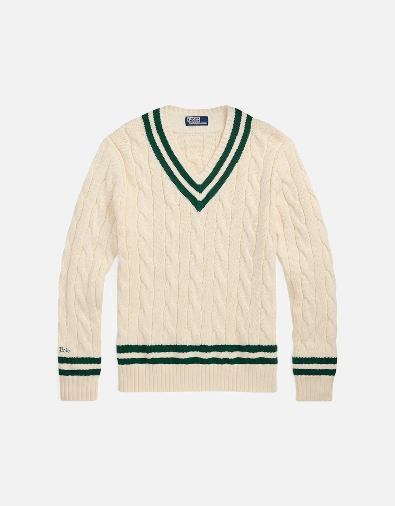 Ralph Lauren Iconic Cricket Sweater - Cricket Cream/New forest