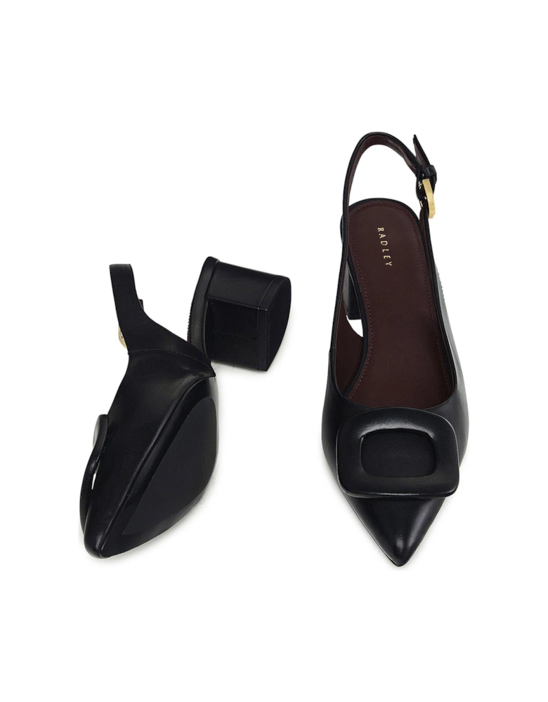 Grosvenor Arcade Heeled Slingback Black
