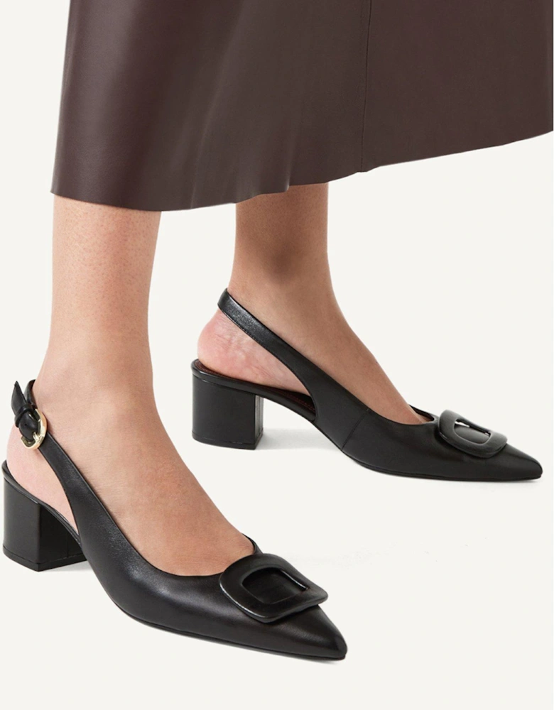 Grosvenor Arcade Heeled Slingback Black