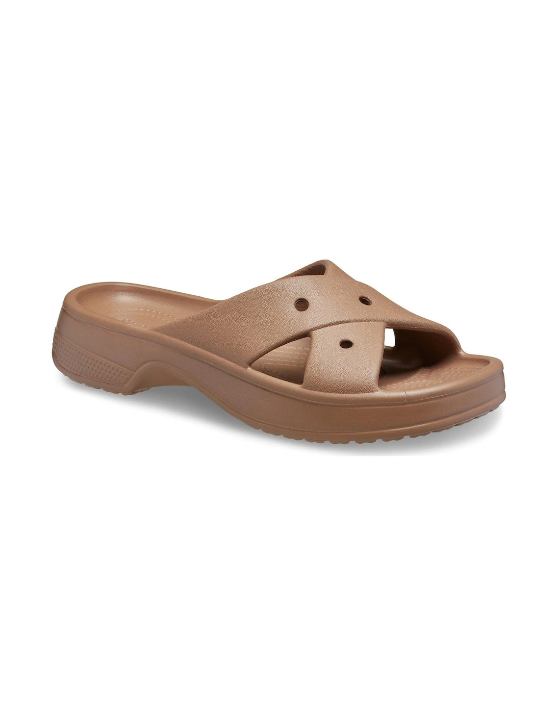 Classic Cross Strap Sandal - Brown