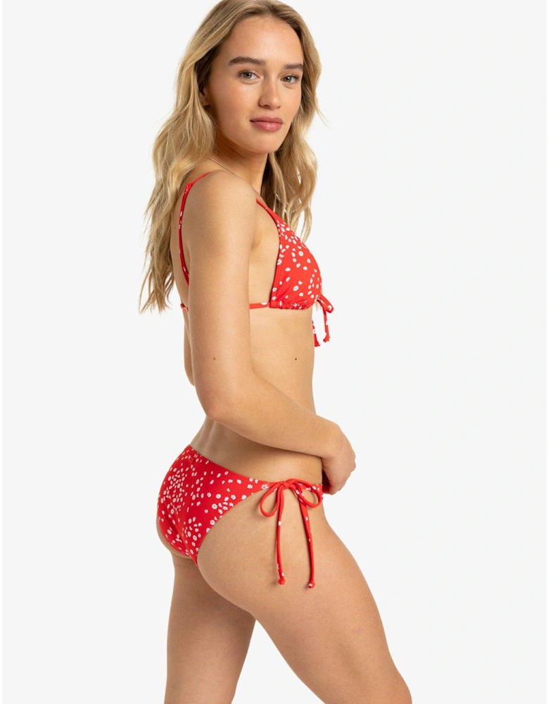 Womens Beach Classics Strappy Triangle Separate Top Swimsuit - Red