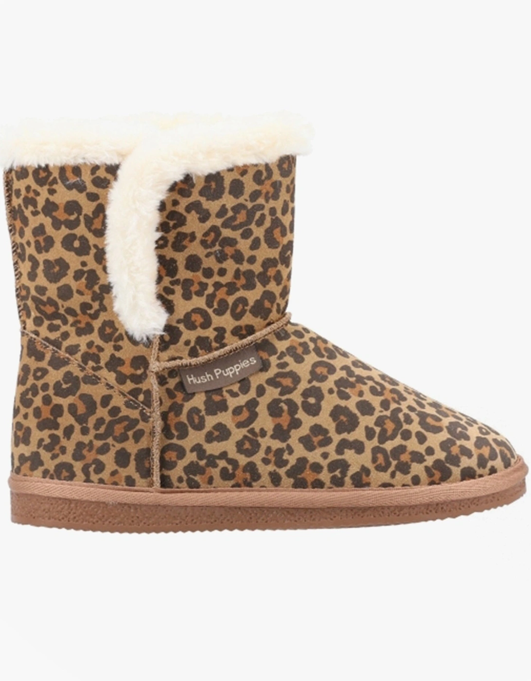 ASHLEIGH Womens Suede Boot Slippers Leopard Print, 5 of 4