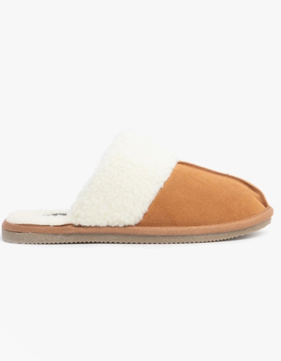 ARIANNA Womens Suede Mule Slippers Tan, 8 of 7