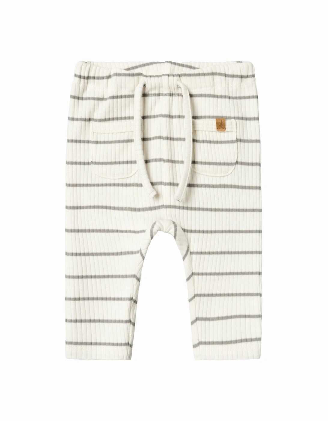 Baby Boys Striped Leggings - Coconut Milk, 2 of 1