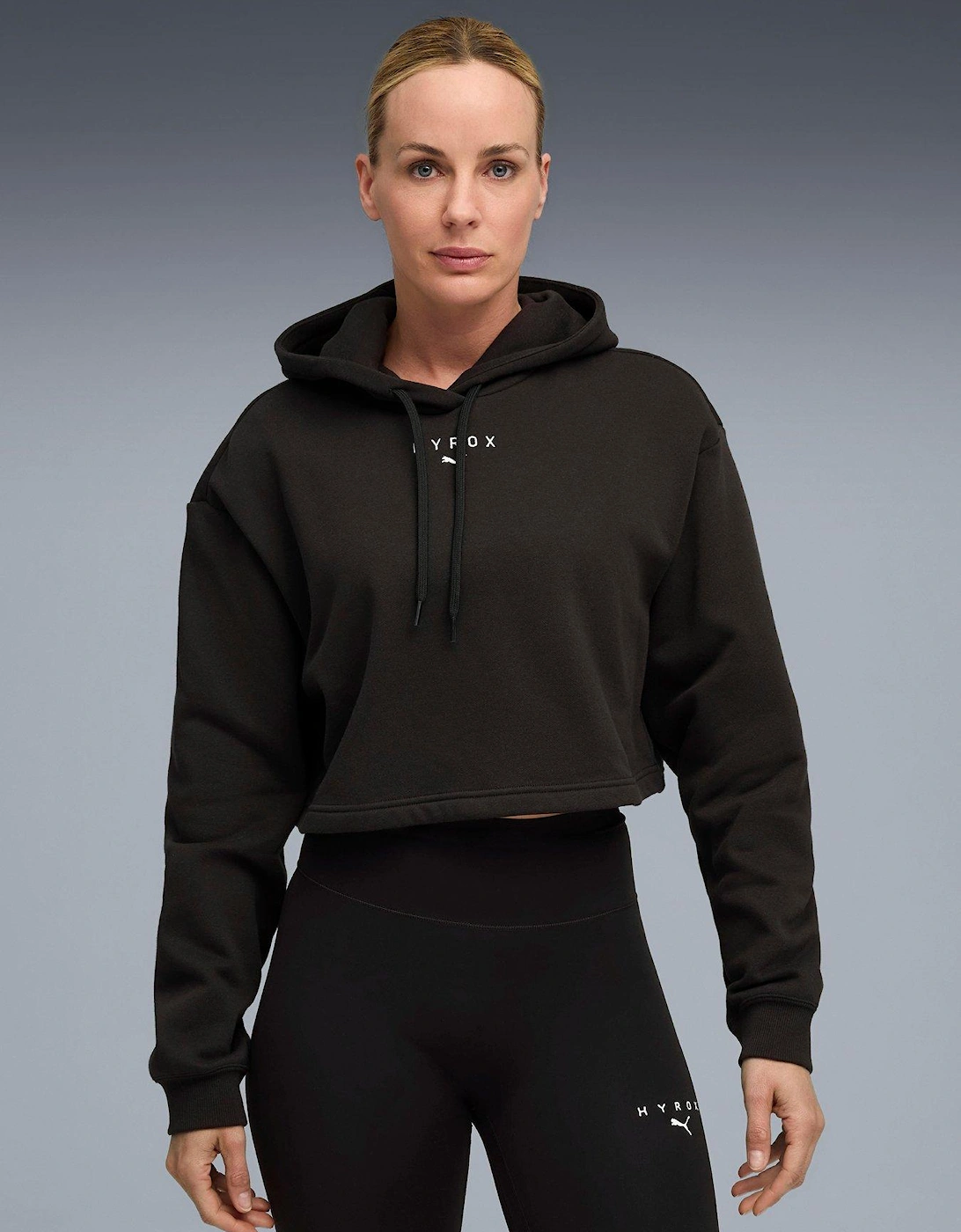 Womens X Hyrox Heavyweight Hoodie - Black, 2 of 1