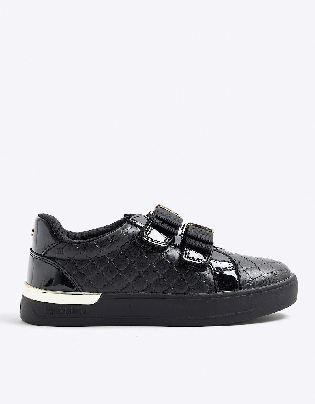 Mini Girls Double Bow Plim Shoes - Black, 2 of 1