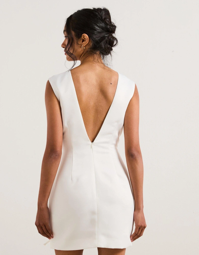 Rose Shift Dress - White
