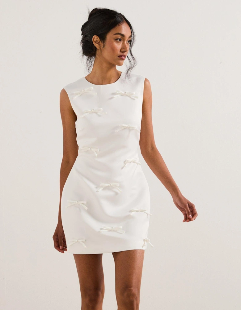 Rose Shift Dress - White