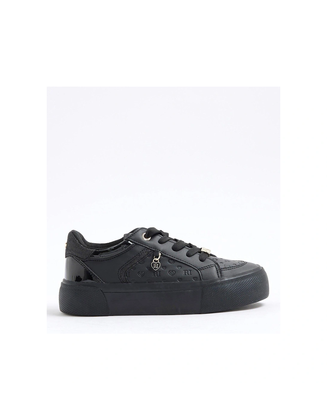 Older Girls Monogram Trainers - Black, 2 of 1