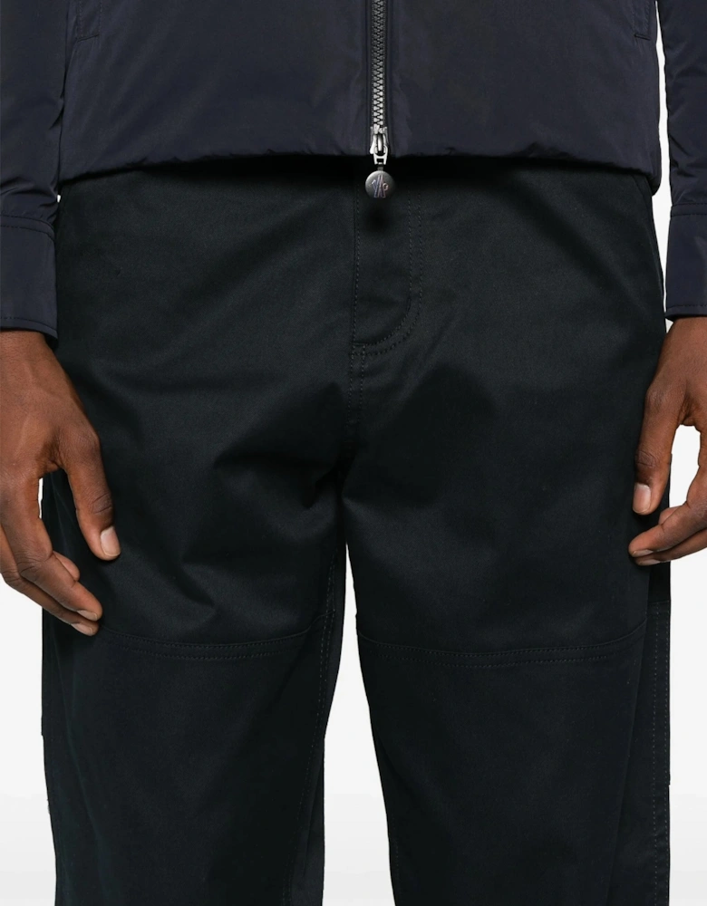 Cotton Worker Cargo Trousers Navy