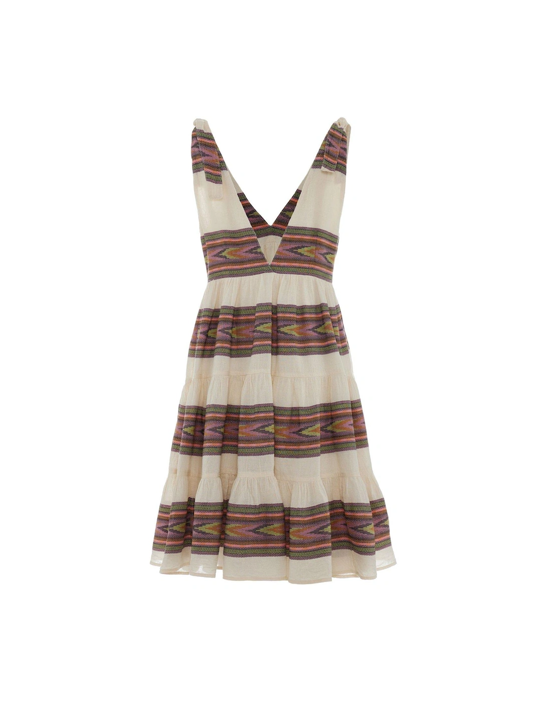 Aroma Deep V Neck Dress - Multi