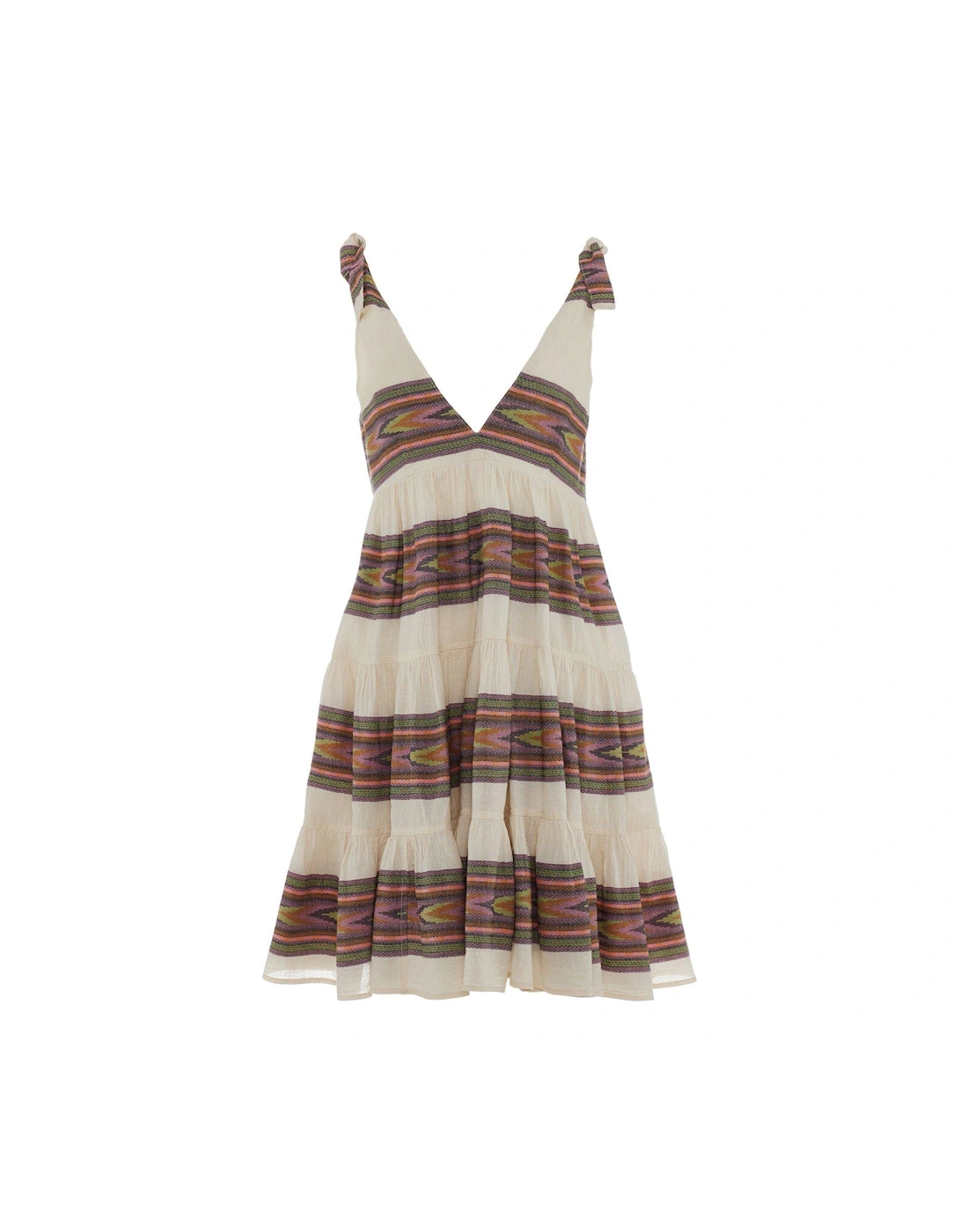 Aroma Deep V Neck Dress - Multi
