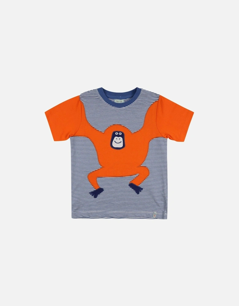 Boys Multicoloured Ape Applique T-Shirt - Multi