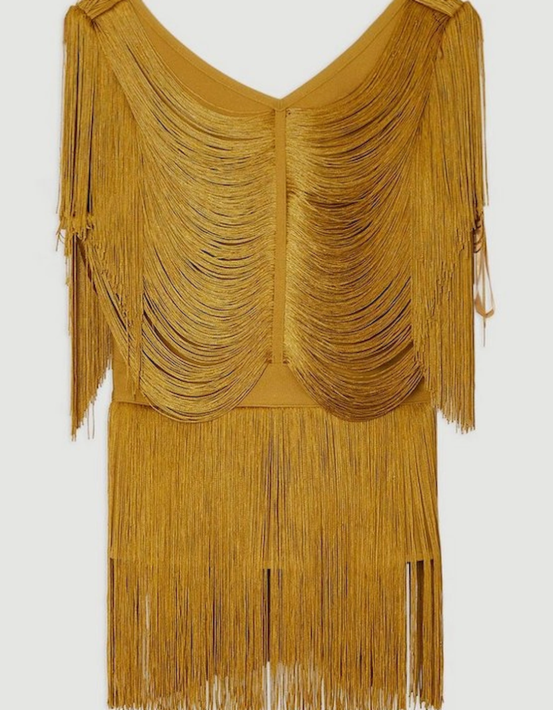 Draped Fringe Knitted Top