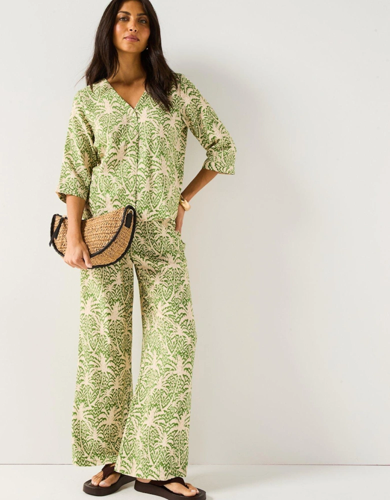 Troya Life Mid Waist Wide Pants - Multi
