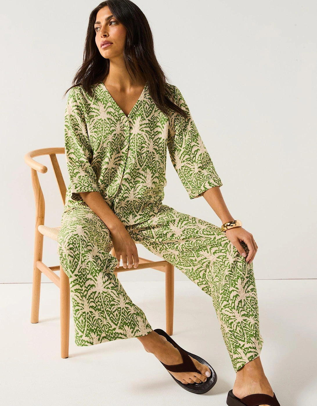 Troya Life Mid Waist Wide Pants - Multi
