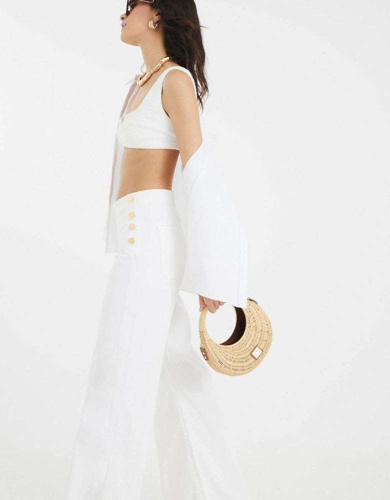 Palazzo Button Pants
