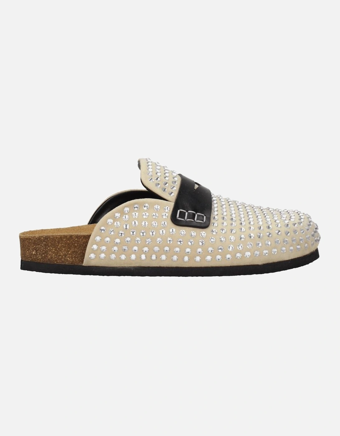 Suede Casual Slippers with Front Detail Women - Beige Sandals, 6 of 5